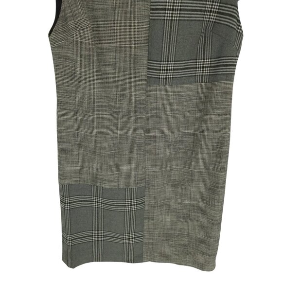 Alice + Olivia Coley Plaid Cap Sleeve Dress Microplaid Houndstooth Sparkle 8 - Picture 3 of 16